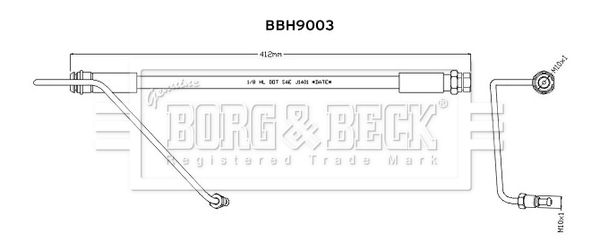 BORG & BECK fékcső BBH9003