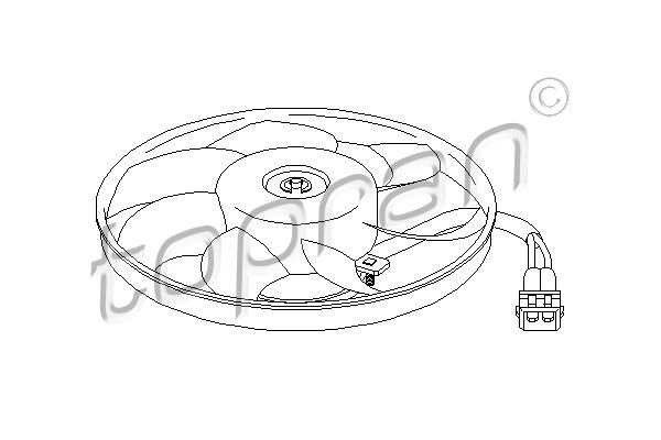 TOPRAN ventilátor, motorhűtés 111 438