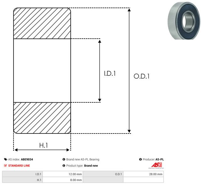 AS-PL ABE9034 Bearing
