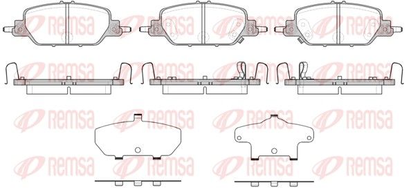 REMSA HONDA Колодки тормозные задние CR-V V 17-