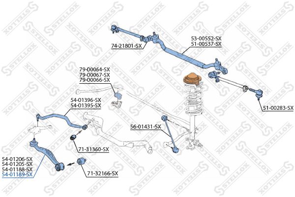 STELLOX 54-01189-SX Control/Trailing Arm, wheel suspension