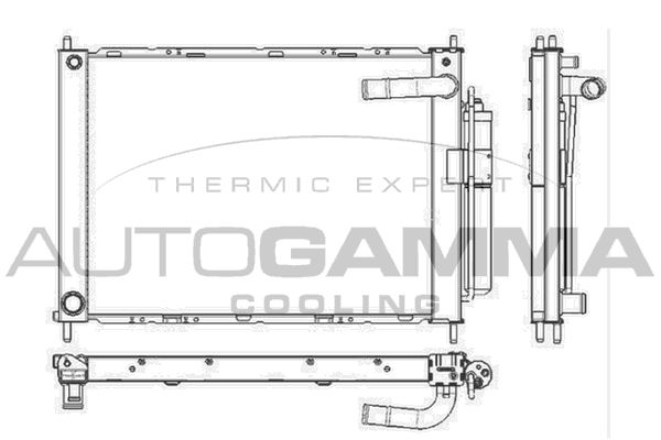 AUTOGAMMA hűtő, motorhűtés 105901