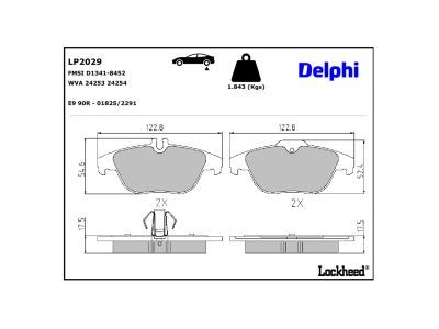 DELPHI LP2029 Brake Pad Set, disc brake
