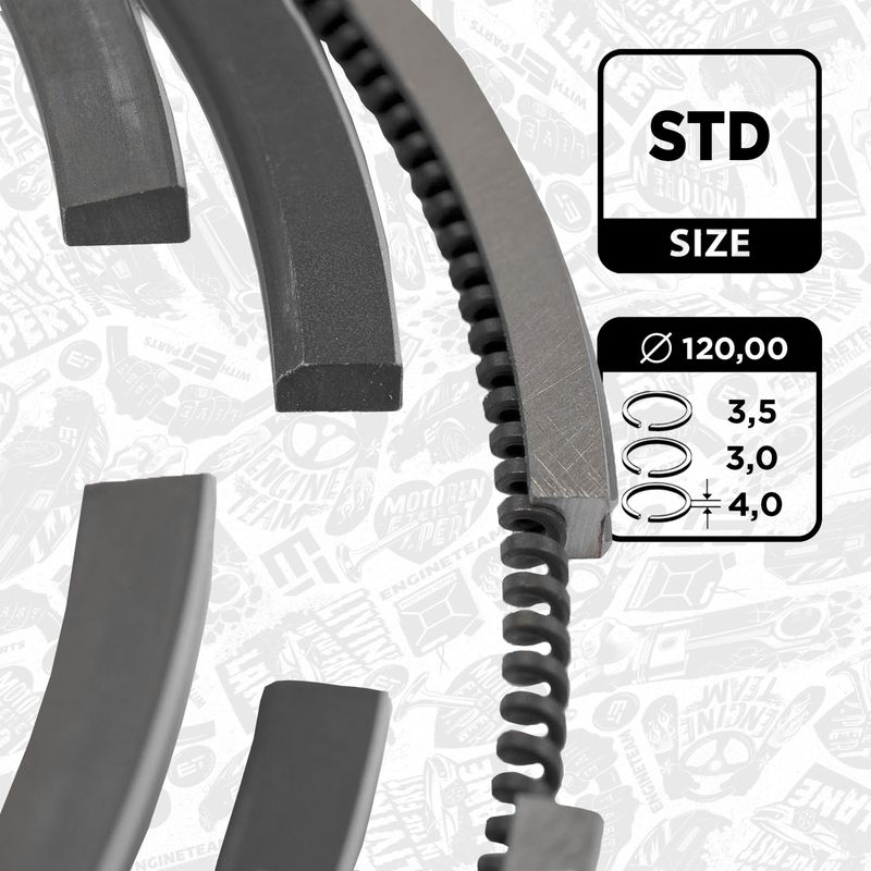 Product Image - Zuigerveerset - R1003100 - ET ENGINETEAM