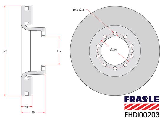 Brzdový kotouč FHDI00203