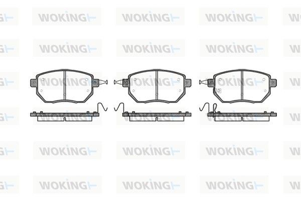 Комплект гальмівних накладок, дискове гальмо, Woking P8853.02