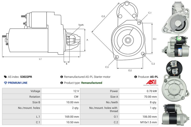 AS-PL S3022PR Starter