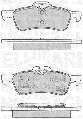 Комплект гальмівних накладок, дискове гальмо, Magneti Marelli 363916060331