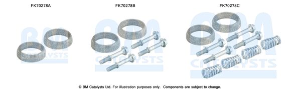 BM CATALYSTS szerelőkészlet, kipufogócső FK70278