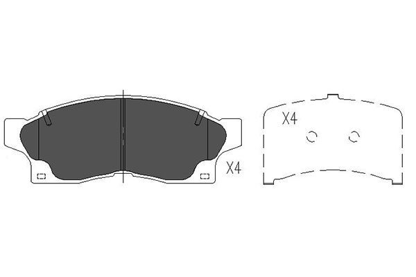 KAVO PARTS fékbetétkészlet, tárcsafék KBP-9038