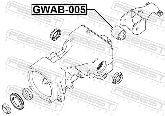 Kinnitus, diferentsiaal, FEBEST GWAB-005