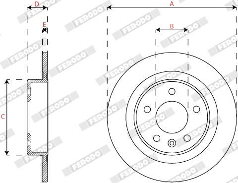FERODO DDF2812C Brake Disc