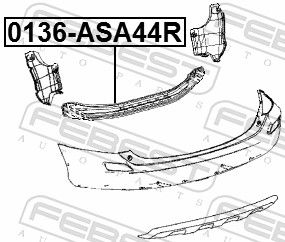 Амортизатор ударних навантажень, бампер, Febest 0136ASA44R