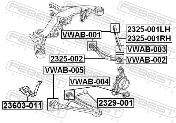 FEBEST 23603-011 Sensor, headlight levelling