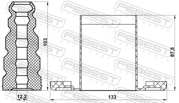 FEBEST HSHB-ESR-KIT Dust Cover Kit, shock absorber