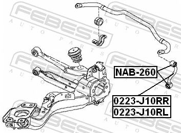 Опора, важіль підвіски, Febest NAB-260