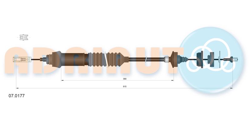 Тросовий привод, привод зчеплення, Adriauto 07.0177