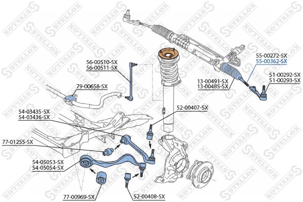 STELLOX 55-00362-SX Inner Tie Rod