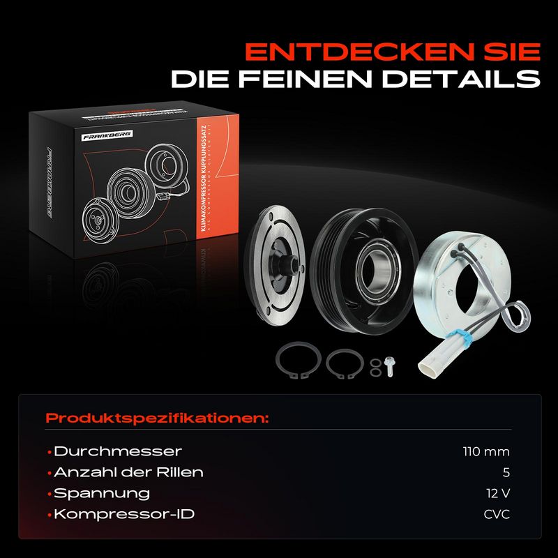 Frankberg 5481FB0030723 Magnetic Clutch, air conditioning compressor
