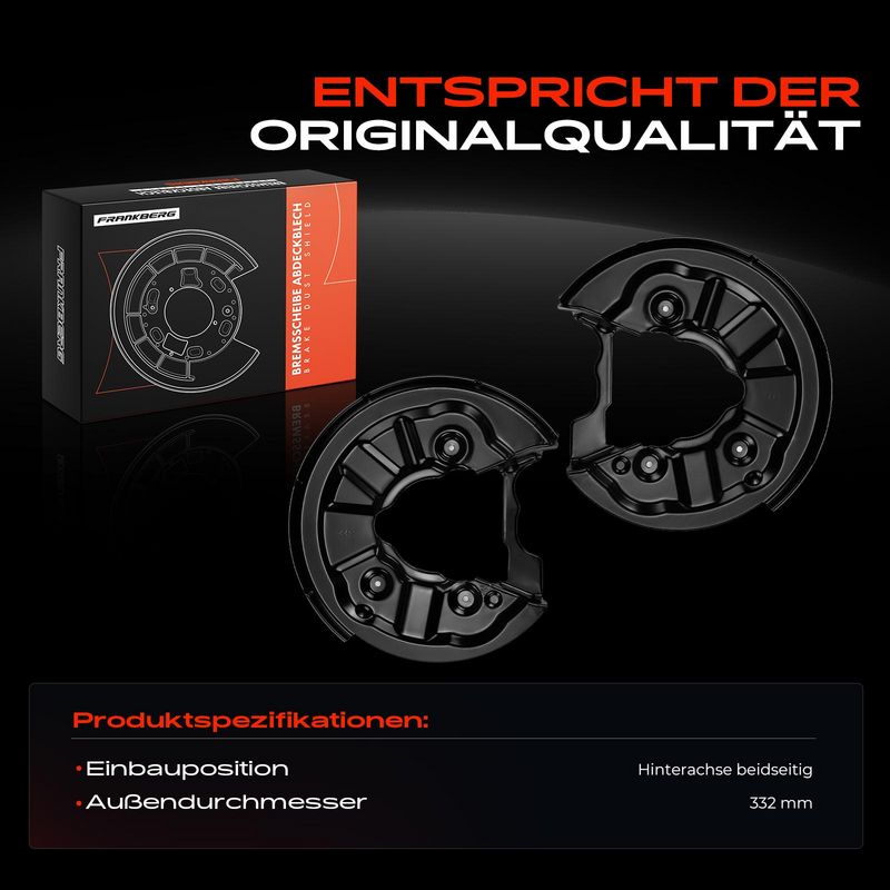 Frankberg 5481FB0029196 Splash Guard, brake disc