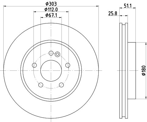 HELLA 8DD 355 129-751 Brake Disc