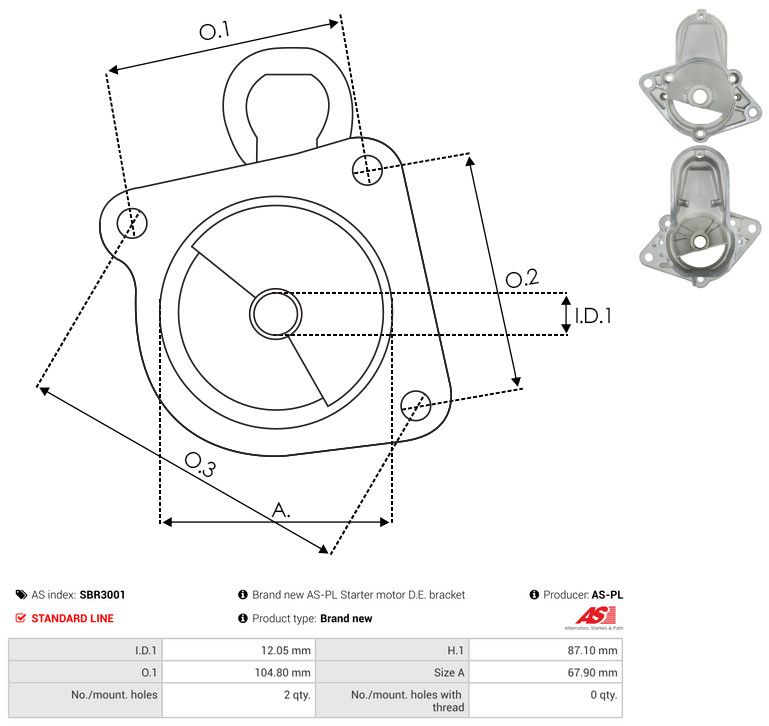 Starterikaas, Karburaator, AS-PL SBR3001