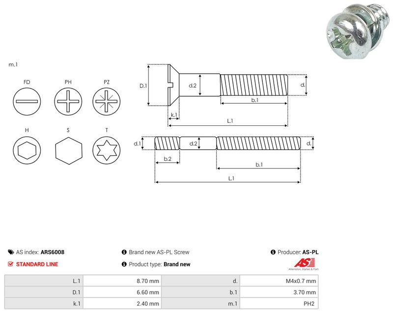 AS-PL ARS6008 Repair Set, alternator