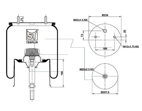 Mech, pneumatické odpružení 04.060.6006.682