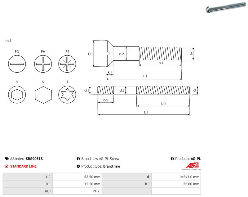 AS-PL SRS9051S Repair Set, alternator