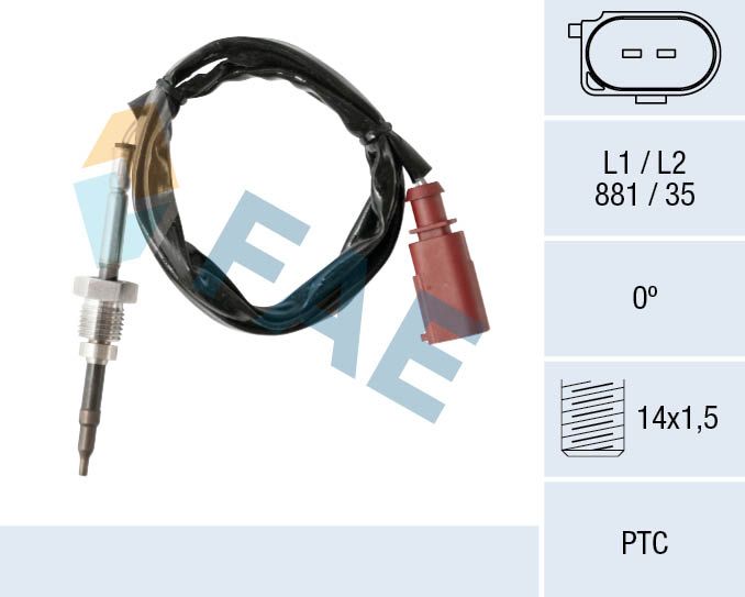 FAE Érzékelő, kipufogógáz-hőmérséklet 68017