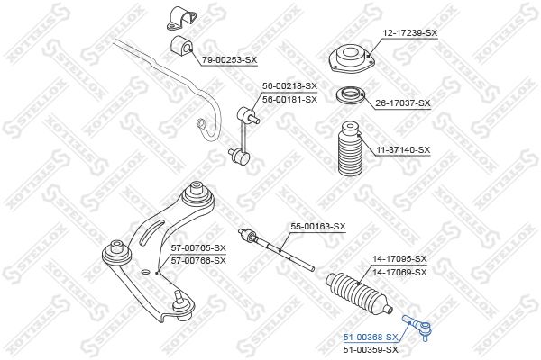 STELLOX 51-00368-SX Tie Rod End