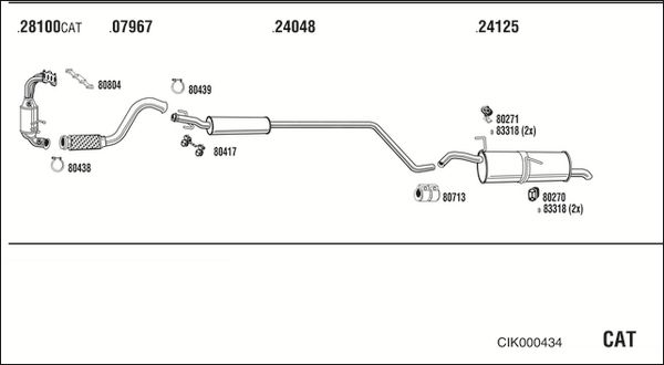 ABGASANLAGE WALKER CIK000434