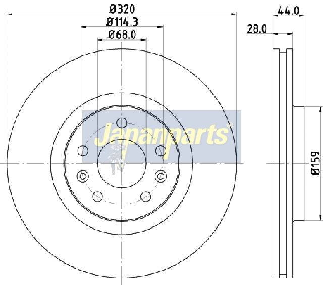 JAPANPARTS Тормозной диск