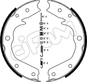 CIFAM fékpofakészlet, rögzítőfék 153-315K