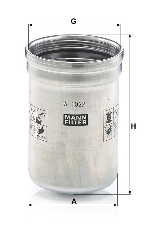 Õlifilter, MANN-FILTER W 1022