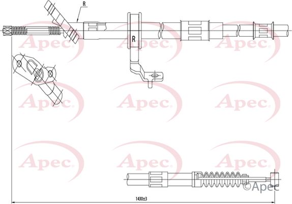 APEC Cable Pull, parking brake CAB1442