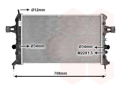 Радіатор, система охолодження двигуна, Van Wezel 37002440