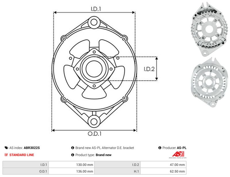 AS-PL ABR3022S Protective Cap, alternator