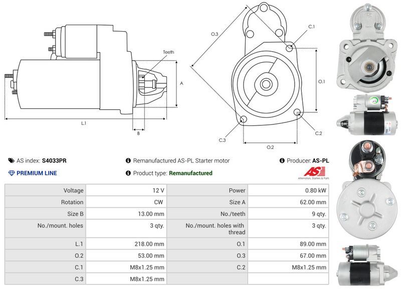 AS-PL S4033PR Starter