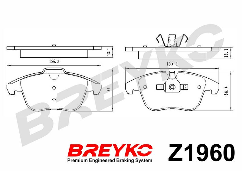 DAVID VASCO Z1960 Brake Pad Set, disc brake