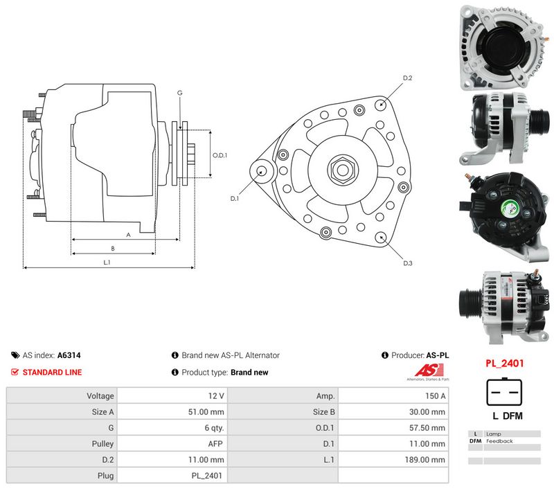 Generaator, AS-PL A6314