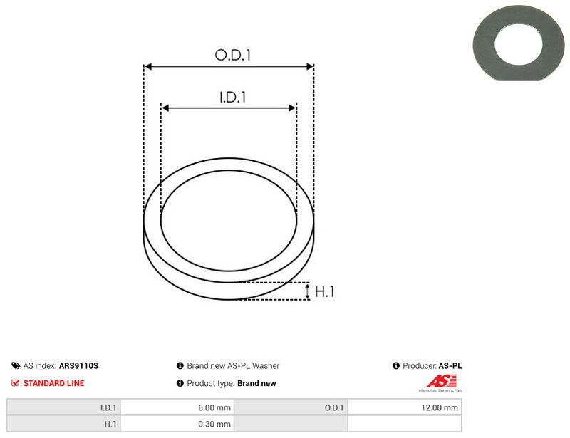 AS-PL ARS9110S Repair Set, alternator