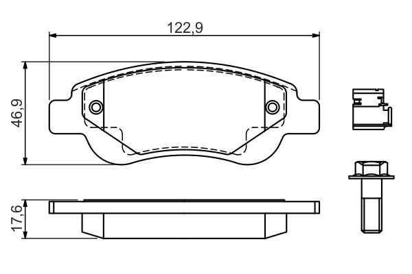 BOSCH 0 986 494 606 Brake Pad Set, disc brake