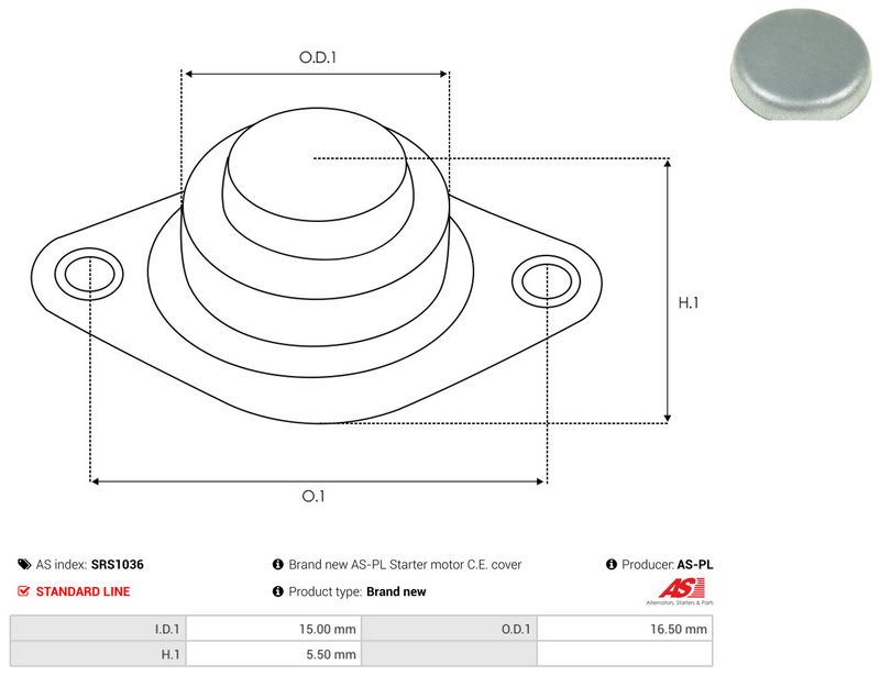 AS-PL SRS1036 Starter Lid, carburettor