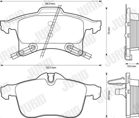 JURID 573153J Brake Pad Set, disc brake