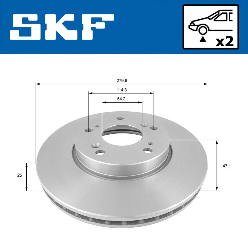 SKF VKBD 80689 V2 Brake Disc