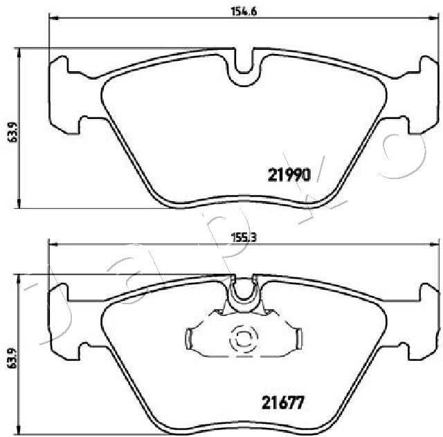JAPKO 500120 Brake Pad Set, disc brake