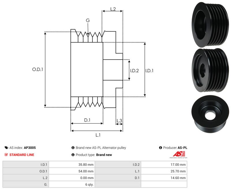 Rihmaratas, generaator, AS-PL AP3005