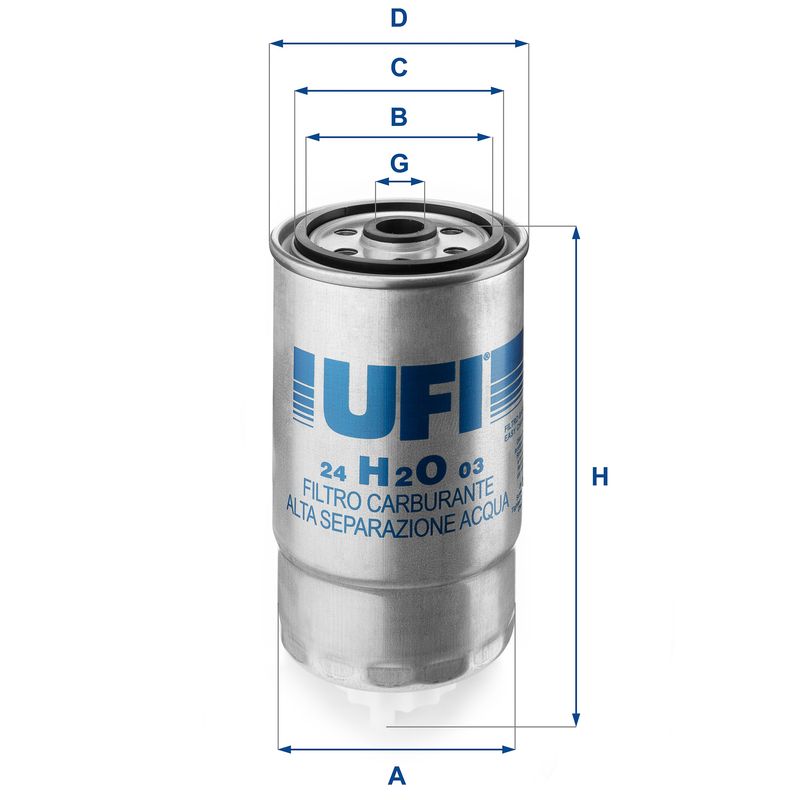 UFI Üzemanyagszűrő 24.H2O.03