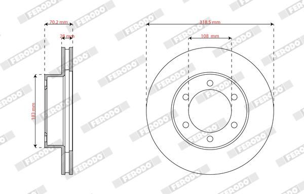 FERODO DDF2435 Brake Disc